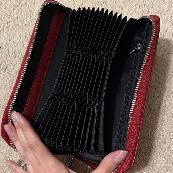 Red Zip-Around Wallet - Picture 2 of 4